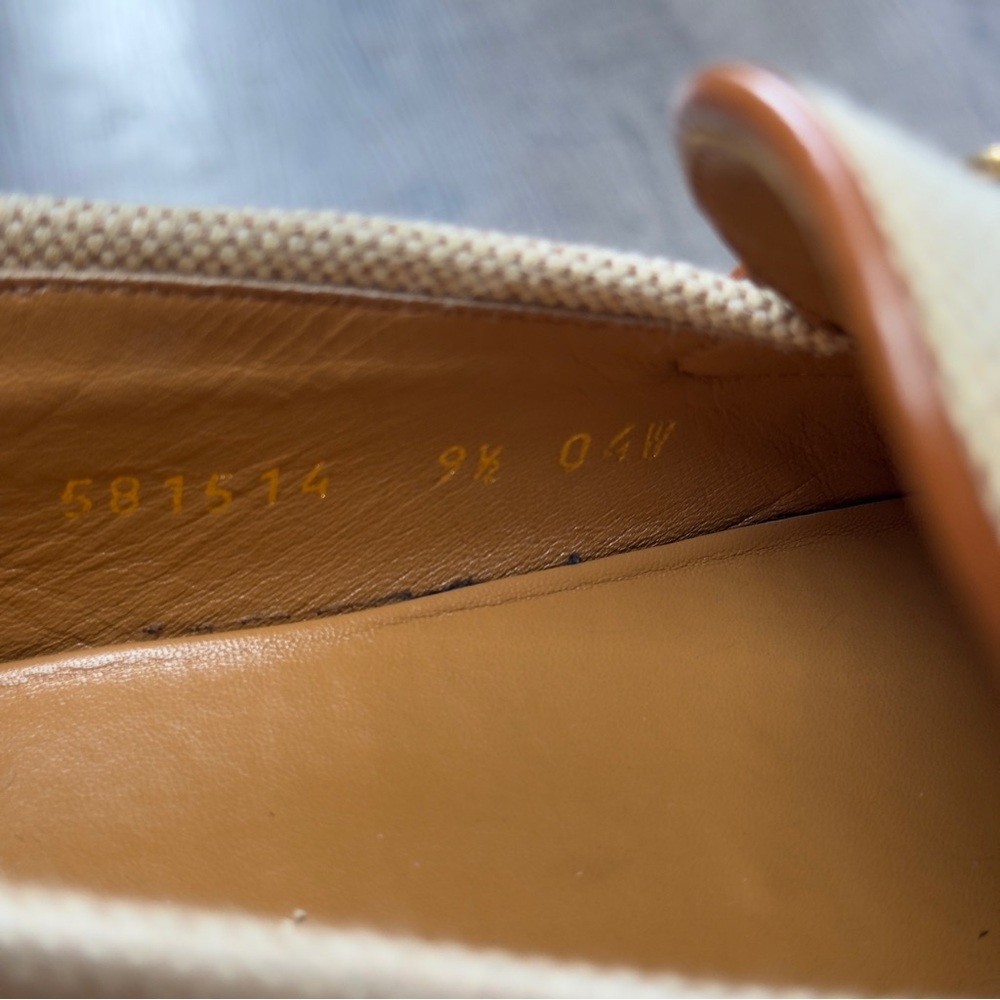 GUCCI Men’s Canvas Charlotte Vintage Horsebit Loafers - Picture 12 of 17